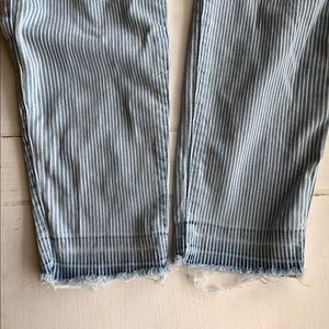 Zara Basic Z1975 Denim Blue Pinstriped Jeans